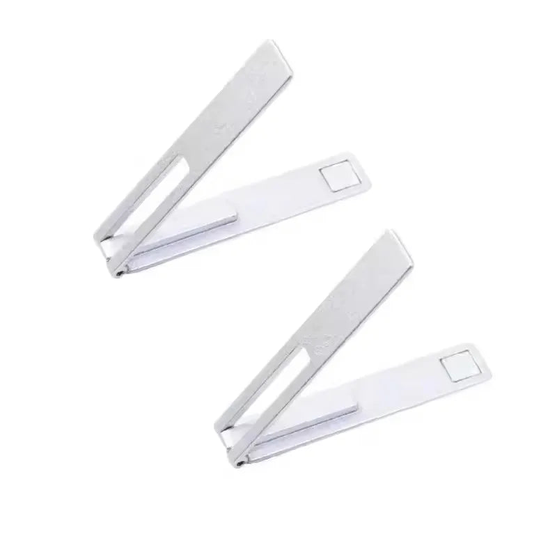 Magnetic Ultra Thin Foldable Mobile Phone Holder Bracket Metal Alloy Desktop Cell Phone Stands Universal Phone Support Kickstand