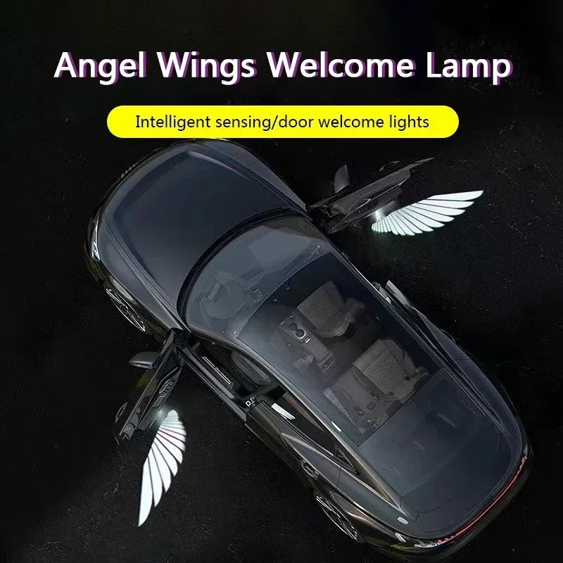 Wireless HD Laser Car Door Projector - 2/4pcs, Auto Accessory, No Wiring Required, Battery-Powered,  for Easy Night Entry