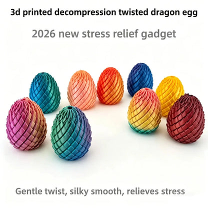 3D Printing Dragon Egg Stress Relief Model, Deformable Twist Egg, Creative Stress-Relief Gadget Desk Ornament
