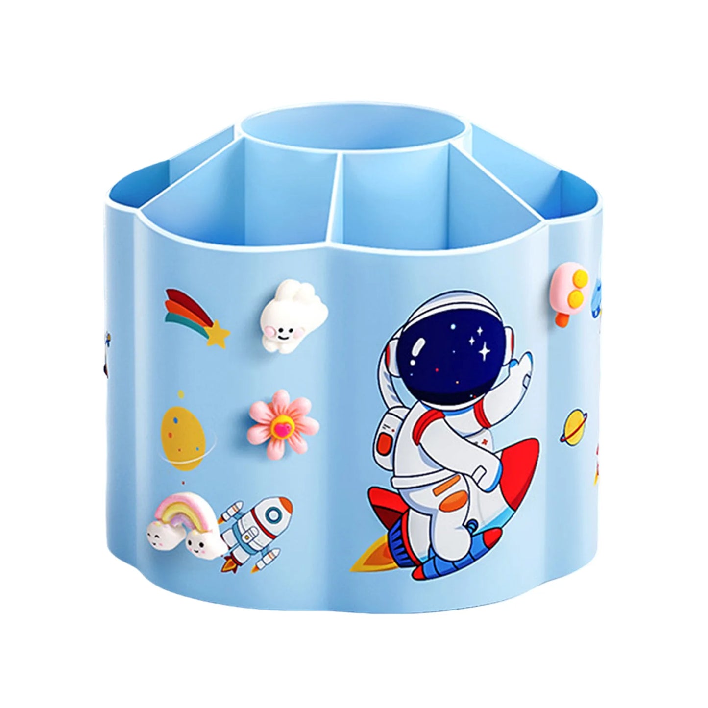 Rotating Pen Holder Desk Organizers Large Capacity Pen Storage Box Cosmetic Brush Organization Box Study Dormitory Accessories