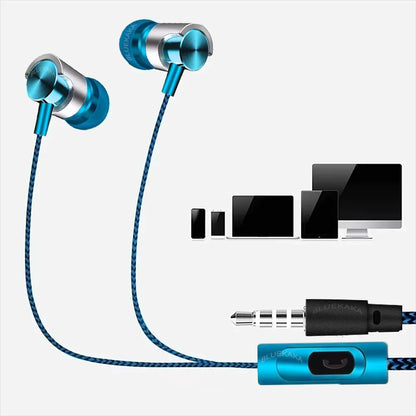 3.5mm Wired In-Ear Earphones Noise Cancellation HiFi Stereo Sports Gaming Music Headphones With Mic Headset For Phone MP3 MP4