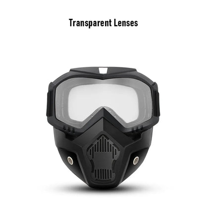 Motocross Goggles Outdoor Unisex Cycling Riding Skiing Windproof Goggles Eyewear With Detachable Mask Protection Motorcycle