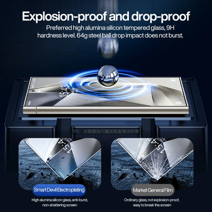 SmartDevil Tempered Glass for Samsung S26 Ultra S25 Ultra S24 Screen Protector Full Cover Anti-fingerprint HD Tempered Film