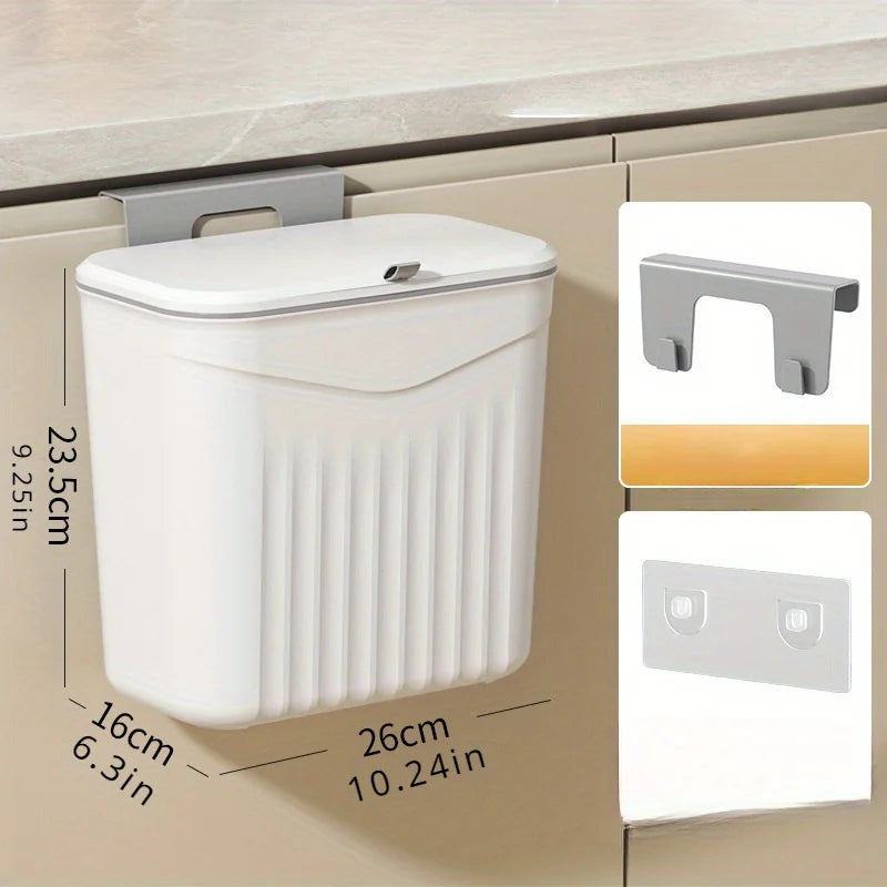 Wall-Mounted Trash Bin — Space-Saving Kitchen Waste Bin