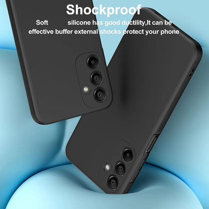 Ultra Thin Matte Soft Silicone Case For Samsung Galaxy S25 S24 S23 S22 S21 FE Plus Ultra A06 A16 A26 A36 A56 Black Cover Bumper
