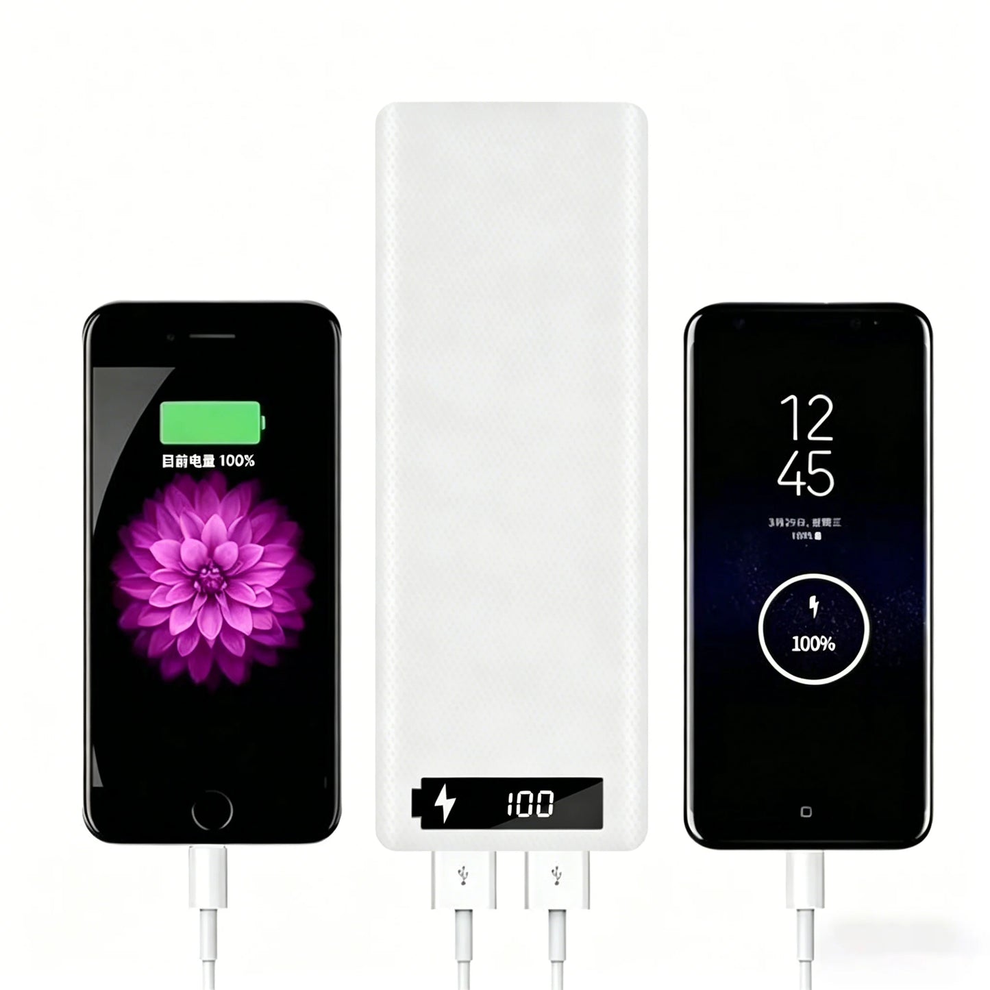 10 8 Slot 18650 Battery Holder DIY Shell Dual USB Type C Charger Powerbank Case Case for iPhone Xiaomi Battery Power Bank Case