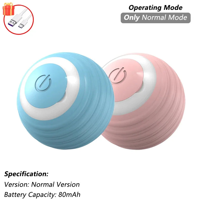 iLMH 1/2 PCS Cat Interactive Ball Toy Automatic Rolling Ball Faux Tail Rechargeable Smart Pet Electric Toy Pet Toy Imitate Mouse