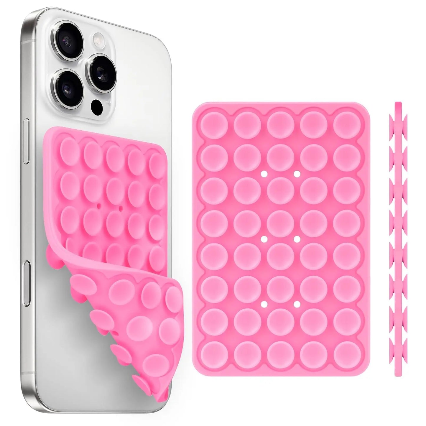 Silicone Suction Cup Phone Holde Multifunctional Fixed Anti-slip Mobile Fixture Double Sided Detachable Phone Rubber Sucker Pad
