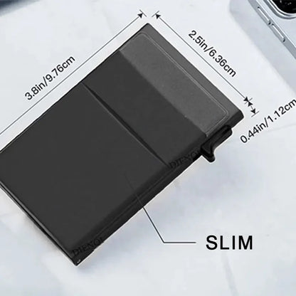 Rfid Credit Card Holder Men Thin Slim Mini Minimalist Wallets Luxury Metal Bank ID Cardholer Case Wallet for Men Carteras \[]pl/