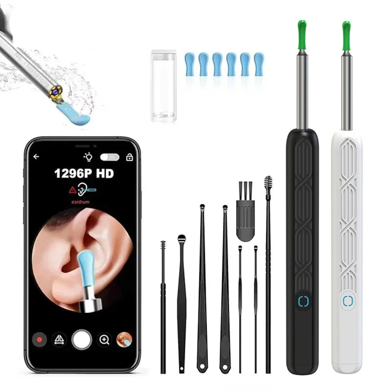 Visual Ear Wax Cleaner with Camera Safe Earwax Removal Endoscope with 5M Camera Luminous Otoscope Ear Cleaning Tools Ear Care