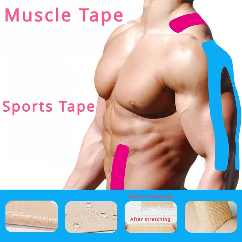 Waterproof Kinesiology Tape for Sports and Muscle Recovery