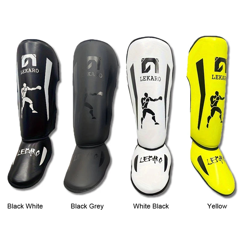 Lekaro Adult Professional Fighting Leg Guards Boxing Shin Guards Fighting Protective Gear Instep Protection Fighting Equipment
