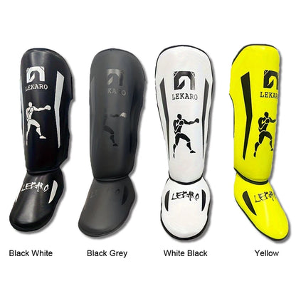 Lekaro Adult Professional Fighting Leg Guards Boxing Shin Guards Fighting Protective Gear Instep Protection Fighting Equipment