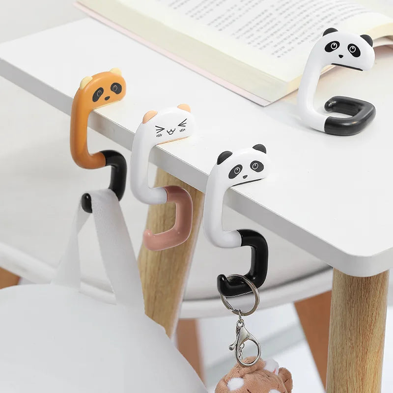 1/2/4pcs Office Specific Side Hanging Bag, Desk Side Backpack Hook, Desk Side Hanging Bag Artifact, No Drilling, Detachable