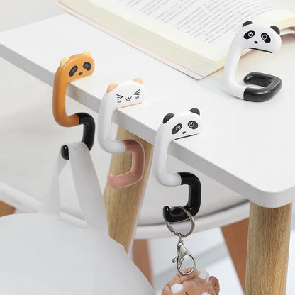 1/2/4pcs Office Specific Side Hanging Bag, Desk Side Backpack Hook, Desk Side Hanging Bag Artifact, No Drilling, Detachable