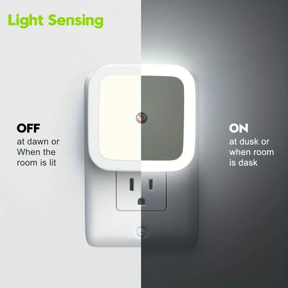 4pcs Night Lights, LED Night Light Lamp with Auto Dusk to Dawn Sensor, Nightlights for Hallway, Bedroom, Kitchen, Stairway