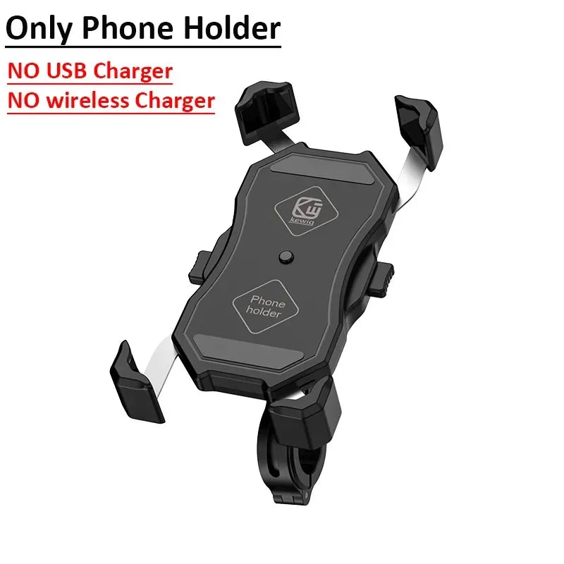 Motorcycle Phone Holder Quick USB Charger Fast Wireless Charging Moto Motorbike Mirror Stand Cellphone Handlebar Mount Support