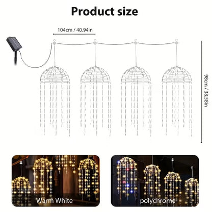 Solar Jellyfish Lights 4/6 pcs Solar Waterproof Outdoor Hanging Home Garden Decoration Lights With 8 Modes for Courtyard Trees