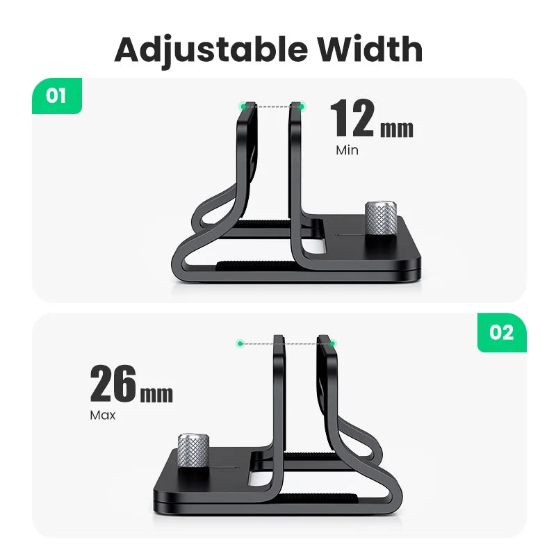 UGREEN Vertical Laptop Stand For MacBook Pro Aluminum Portable Notebook Stand Laptop Support MacBook Air Pro Tablet Phone Stand