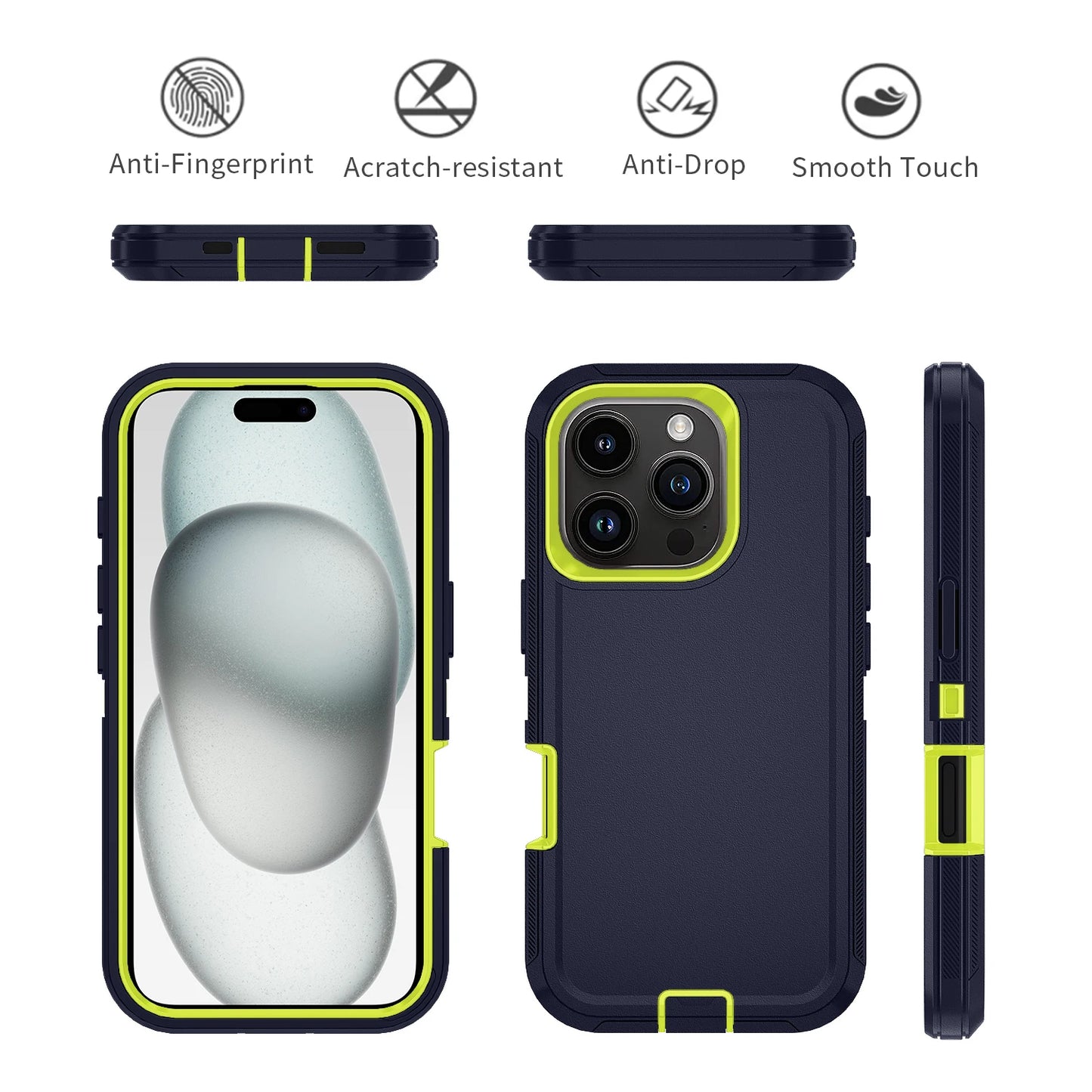 Armor Shockproof iPhone Case – Hard PC + TPU Back Cover