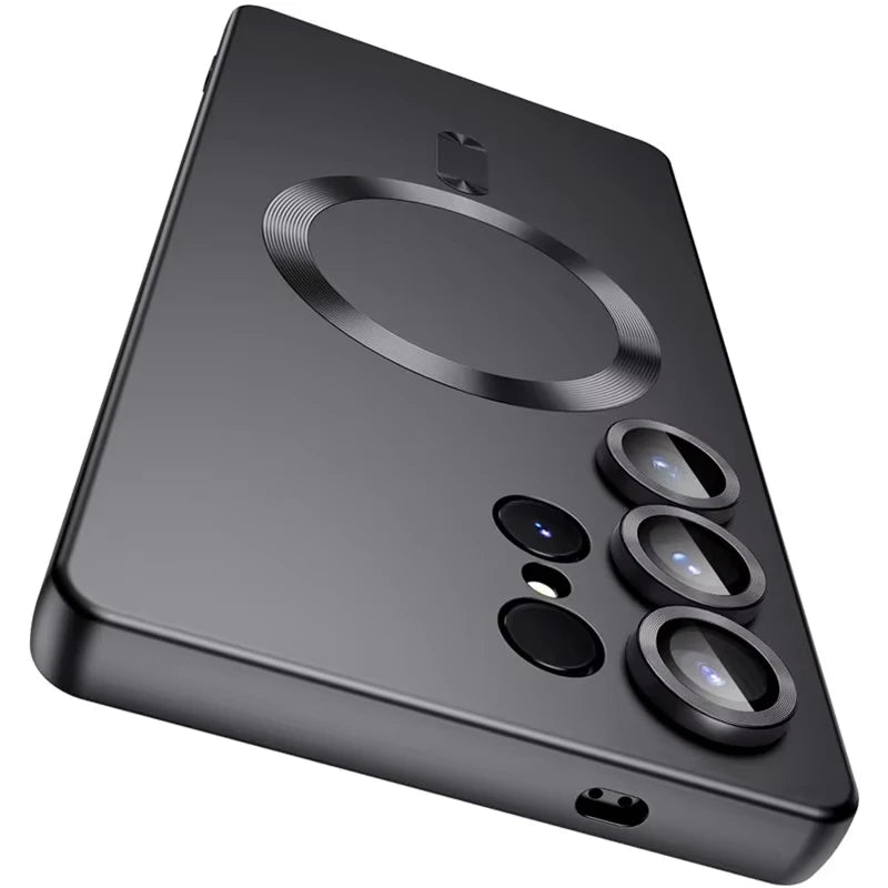 Soft Shockproof Magnetic Case For Magsafe Samsung Galaxy S26 Ultra S25 S24 S22 S21 Plus S20 FE Edge With Lens Protector Cover