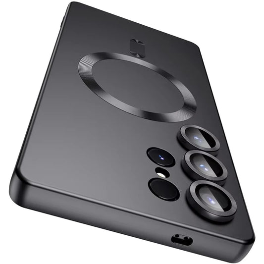 Soft Shockproof Magnetic Case For Magsafe Samsung Galaxy S26 Ultra S25 S24 S22 S21 Plus S20 FE Edge With Lens Protector Cover