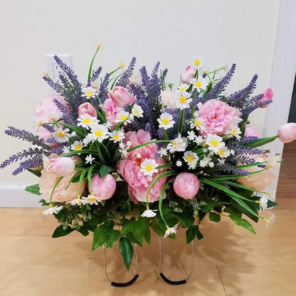 Artificial Daisies Flowers Outdoor UV Resistant Fake Foliage Plants Shrubs for Window Box Hanging Farmhouse Indoor Outside Decor