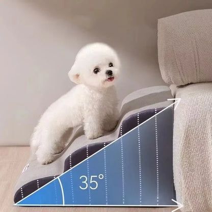 2/3/4 Steps Dog Secure Stairs High Density Foam Ramps Non-Slip Pets Steps for Older Dogs Pets with Joint Pain Sofa Bed Ladder