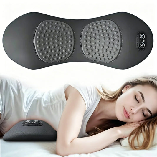 Heated Vibration Lumbar Massage Pillow – Back Pain Relief