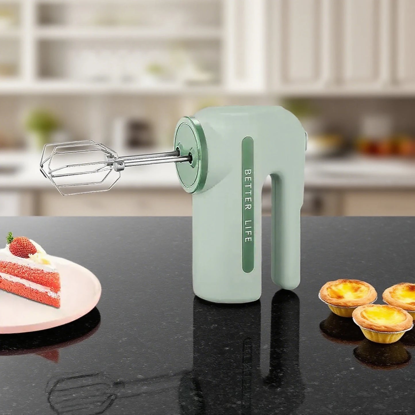 ONEKA Cordless Electric Handheld Mixer 5 Speed With Two Detachable Whisks For Kitchen Baking Starter Kit Gift Idea