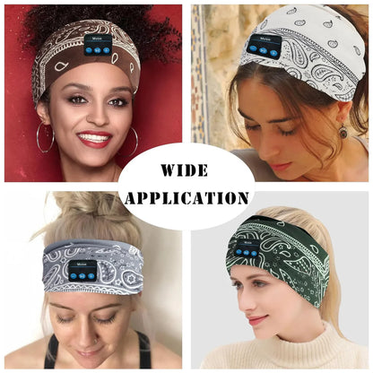Bluetooth Earphones Sports Sleeping Headband Wireless Headphones Music Eye Mask Wireless Bluetooth Headset Headband with Mic