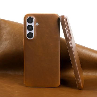 Premium Genuine Leather Back Case For Samsung Galaxy S25FE S26 S25Ultra S24 S23 S22 Business Full Covered Protective Phone Cases