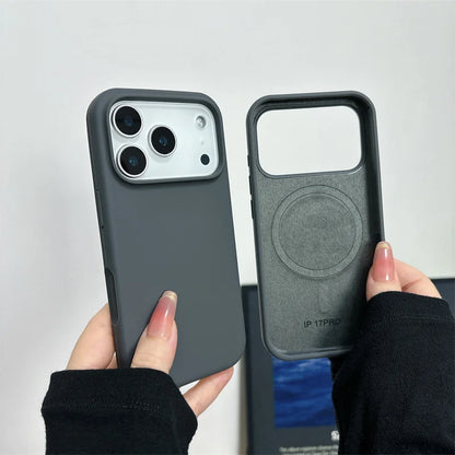 Magnetic Liquid Silicone Case for iPhone 17/17 Air/17 Pro/17 Pro Max For Magsafe Big Camera Hole Cover Shockproof Protective