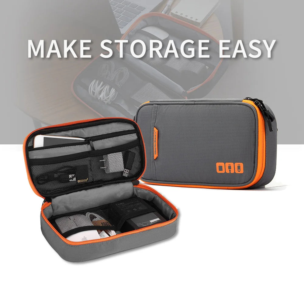 Travel Cable Organizer Bag Storage Pouch Carry Case Portable Waterproof Storage Bags for USB  Charger Cable Cord and Electronics