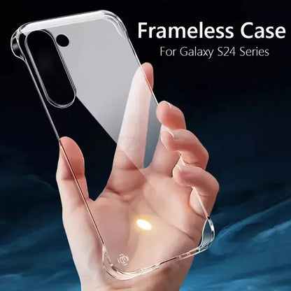 Frameless Slim Clear Hard Back Cover Case For Samsung Galaxy S26 S24 S25 FE Edge S23 S22 S23 S24 S21 FE Plus Ultra Phone Cases