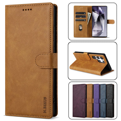 Business Leather Phone Case For Samsung Galaxy S26 S25 S24 S23 Ultra S22 S21 FE S20 S10 Plus Note20 Flip Card Wallet Cover Etui