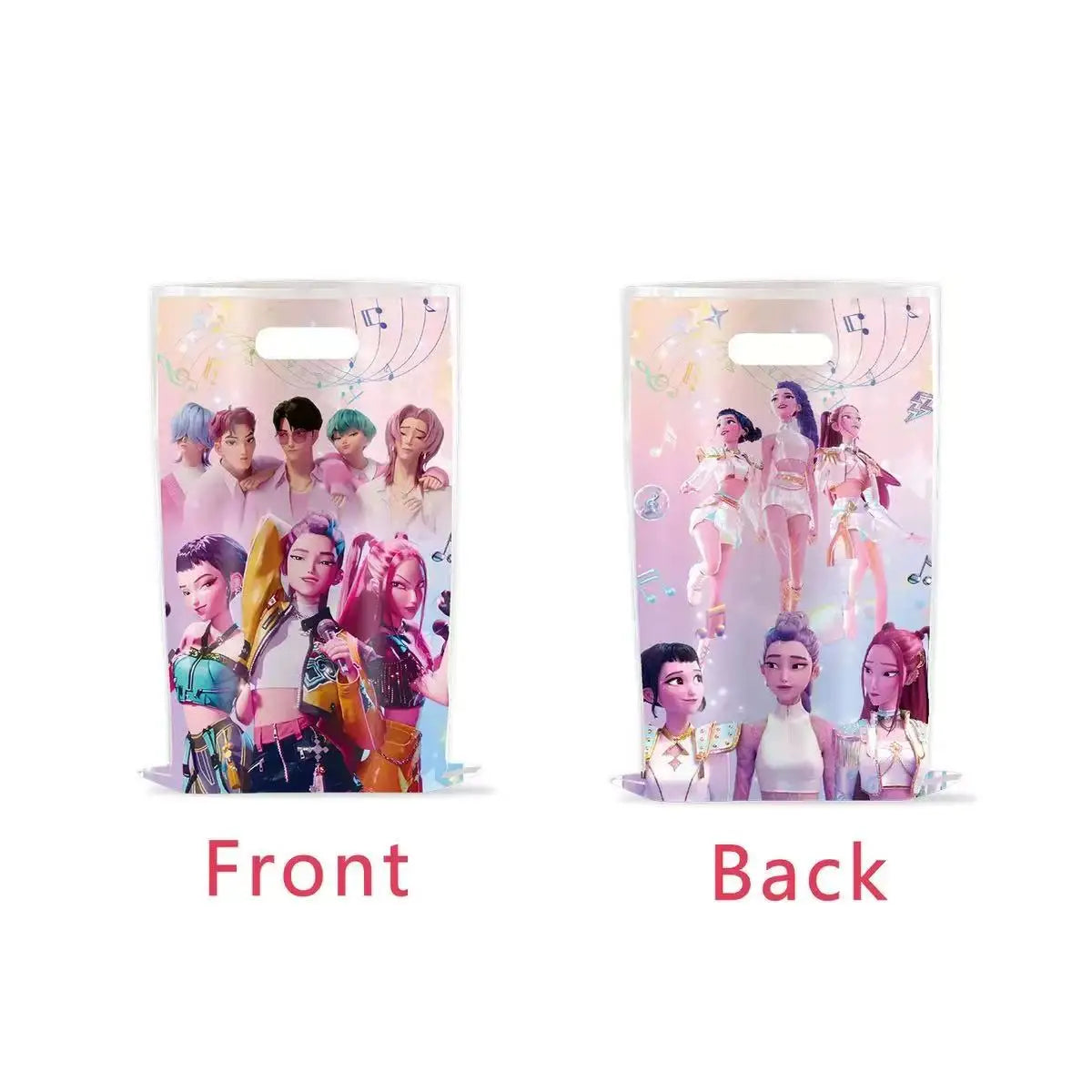 Hot K-pop Birthday Party Favors Cartoon Kids Gift -Reusable Straw Stamp sticker Bracelet Keychain Pin Badge Game Reward Souvenir