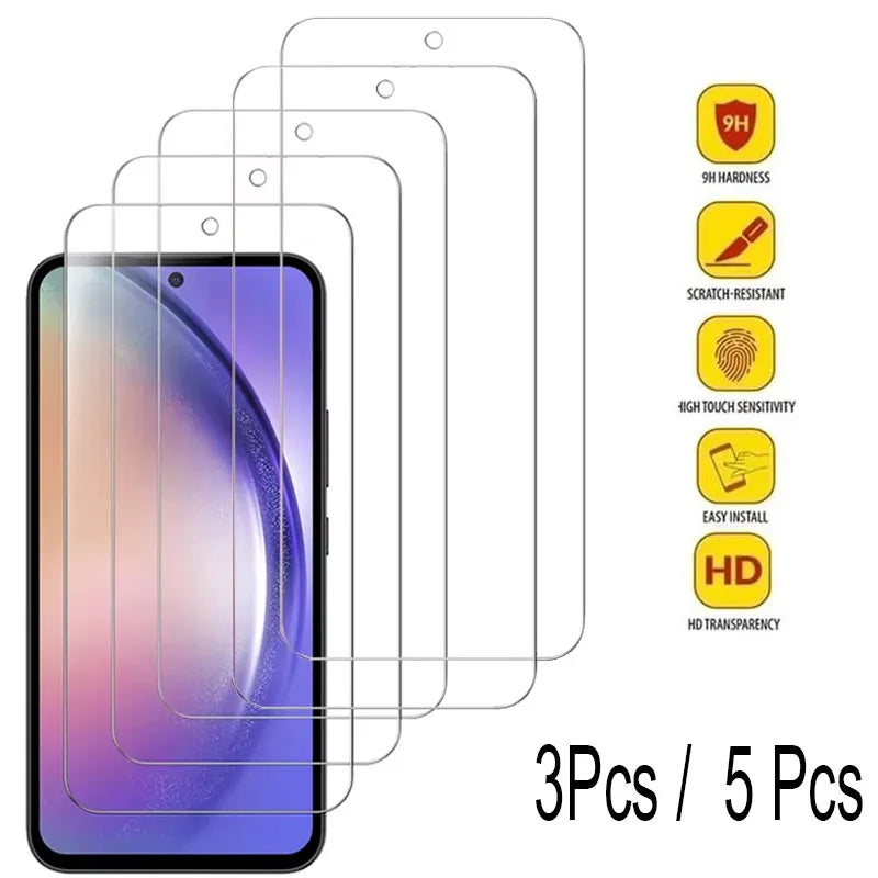 for Samsung S25 S26 S24 Ultra S21 S22 S23 Tempered Glass for Samsung Galaxy A55 A56 A36 A14 A54 A52 A34 A35 A15 A16 Screen Protector For Samsung S26 Protection For Samsung S25 Ultra