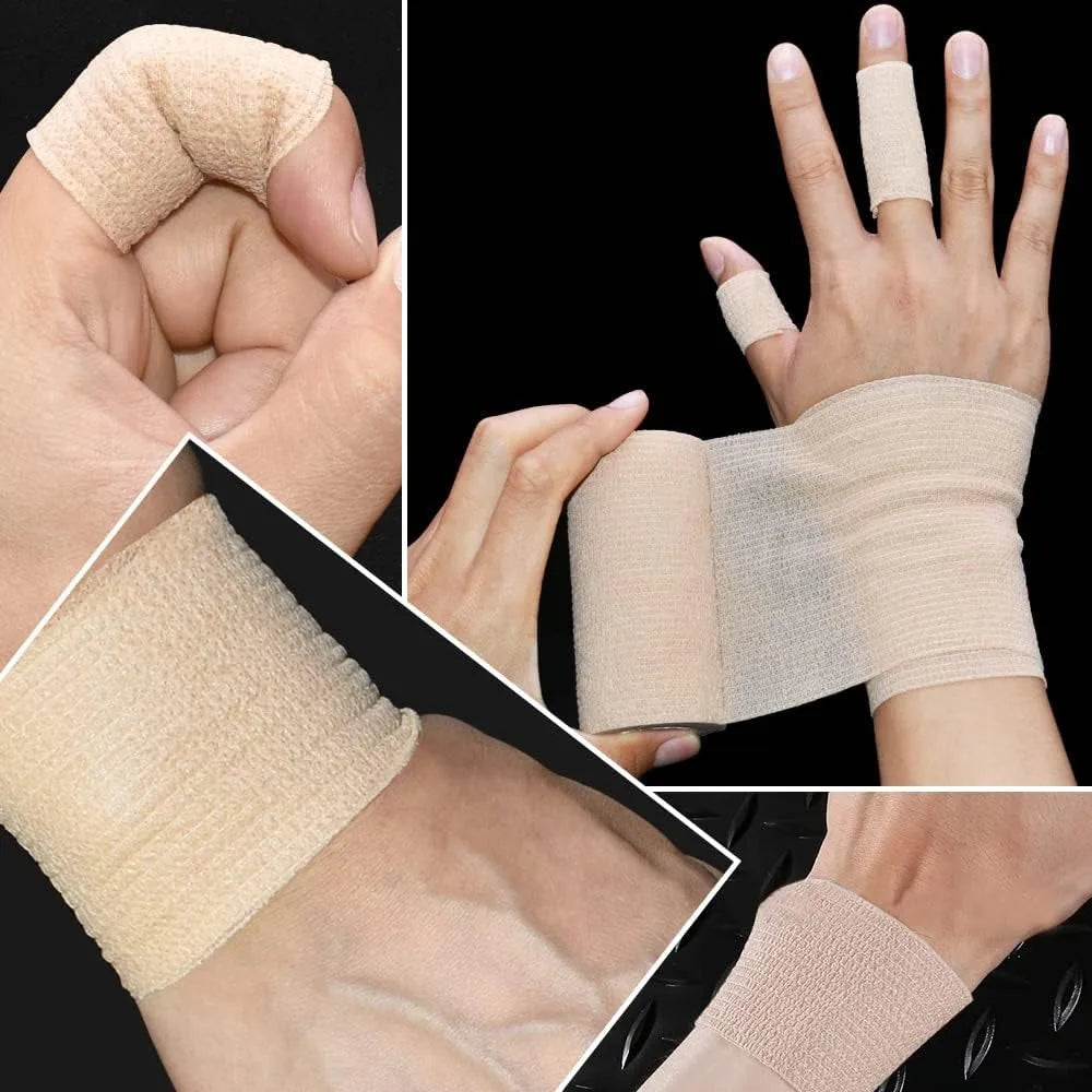 12/10pcs Colorful Sport Self Adhesive Elastic Bandage Wrap Tape Elastoplast For Knee Pad Finger Ankle Palm Aid Kit Pet Tool Warm