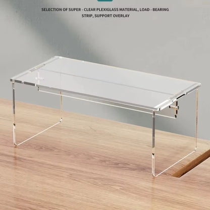 Transparent Acrylic Display Stand For Toys Model, Assembly Desktop Heightened Storage Shelf, Refrigerator Cabinet Layered