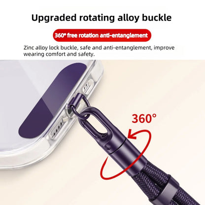 Universal Phone Lanyard with Clip Upgraded Anti-Drop 360° Rotation Adjustable Neck/Crossbody Strap for All Phone Cases