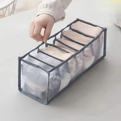 6/7/11 Compartments Underwear Storage Box, Home Underwear Bra Sock Cabinet, Drawer Style Fabric Mesh Partition And Sorting Box