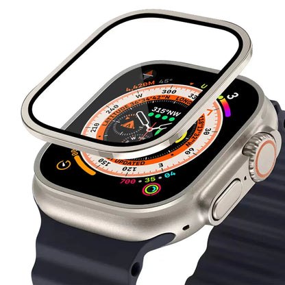 Aluminium Alloy Case+Tempered Glass for Apple Watch Ultra 3 49mm Anti-Scratch Screen Protector iWatch Ultra 2 3 49mm Cover Film