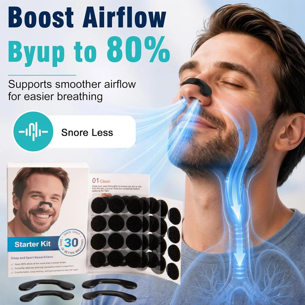 Nasal Dilator Sports Sleep Nasal Breathing Dilators Starter Kit Nose Breathe Strips Reduce Snoring Increase Air Intake Kit