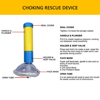Auto CPR First Aid Choking Rescue Device Outdoor Home CPR Choking Emergency Equipment Adult Children Breath Rescue Anti Asphyxia