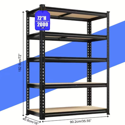 Nnovaroom  72" Adjustable Metal Double Layer Column Shelving, Commercial Grade Utility Rack for Warehouse, Basement, Kitchen