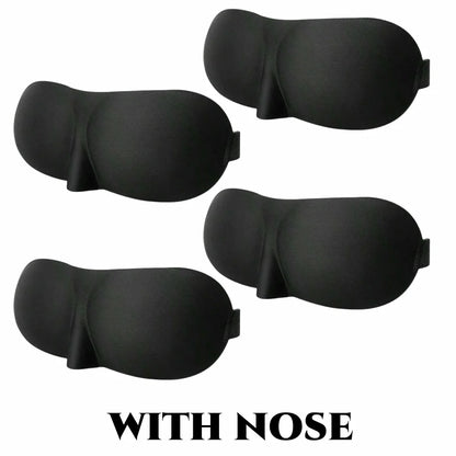 3D Contoured Sleep Eye Mask – Ultra-Soft Light Blocking Cover