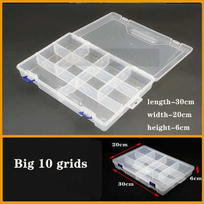 Transparent Plastic Screw Compartment Box – Jewelry, Earring & Tool Storage Organizer
