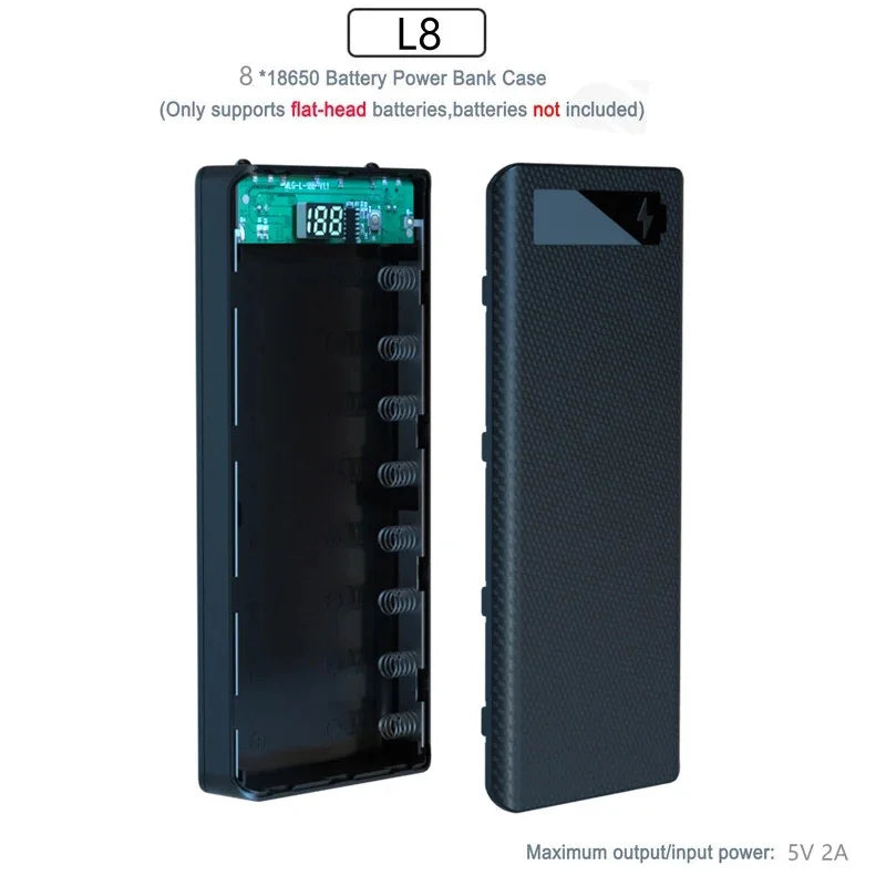 18650 Battery Holder DIY Shell Dual USB Type C Charge Powerbank Case for iPhone Xiaomi 18650 Battery Power Bank Case Storage Box
