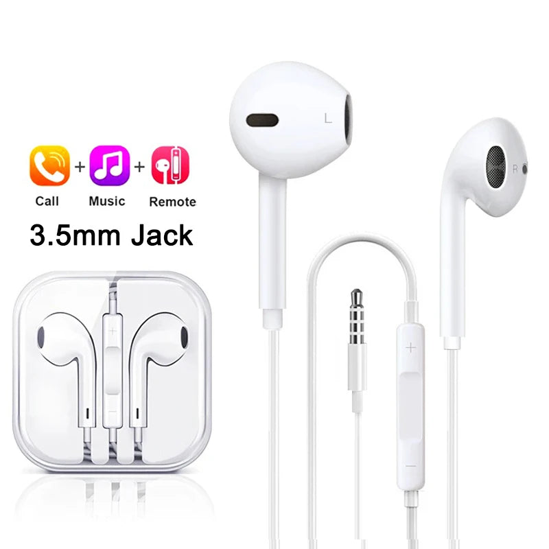 Original Wired Lightning Earphones For Apple iPhone 14 13 12 11 Pro Max Mini X XS XR X 7 8 6 Plus SE 2020 Headphones Accessories